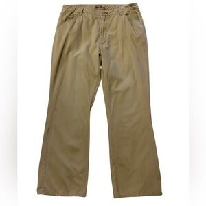 BKE Tyler Mens Khaki Straight Leg Pants Size 36 Regular Cotton Utility Workwear